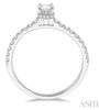 Timeless & Elegant Oval Shape Diamond Engagement Ring in 14K White Gold | Gemmas Jewelers