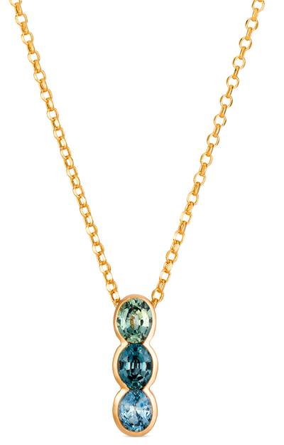 Le Vian Montana Sky to Ocean Deep Sapphire Ombré Bezel Pendant in 14K Honey Gold