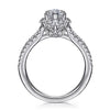 Bold and Unique Marquise Shape Halo Diamond Engagement Ring in 14K Gold | Gemma's Jewelers