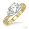 Woven and Delicate Round Diamond Engagement Ring in 14K Yellow Gold | Gemmas Jewelers