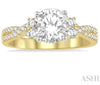 Woven and Delicate Round Diamond Engagement Ring in 14K Yellow Gold | Gemmas Jewelers