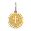 14k  Yellow Gold Baptism Charm