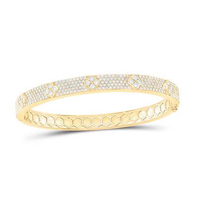 2.50 Ctw Clover Diamond Bangle