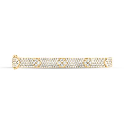 2.50 Ctw Clover Diamond Bangle