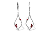 Ruby Diamond Earrings