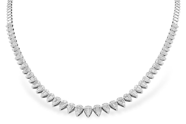 14Kt Gold Diamond Baguette Necklace, featuring a stunning 1.60 ct baguette diamonds with a total weight of 3.80 ct. 