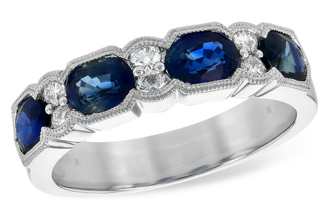 1.90tw Sapphire Diamond Wedding Band