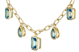 London Blue Topaz Yellow Gold Necklace