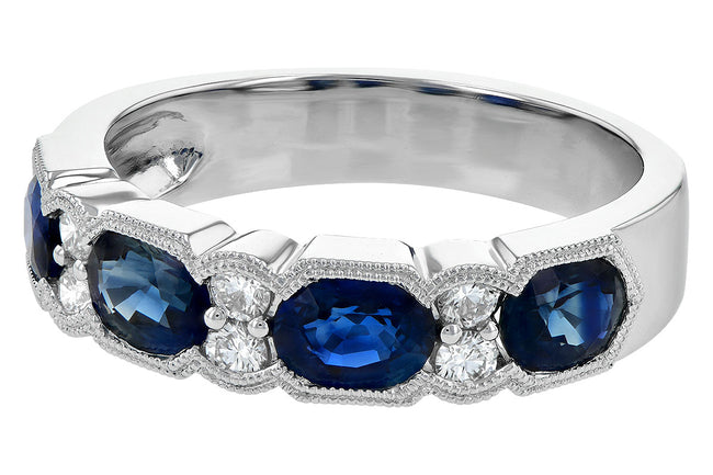 1.90tw Sapphire Diamond Wedding Band