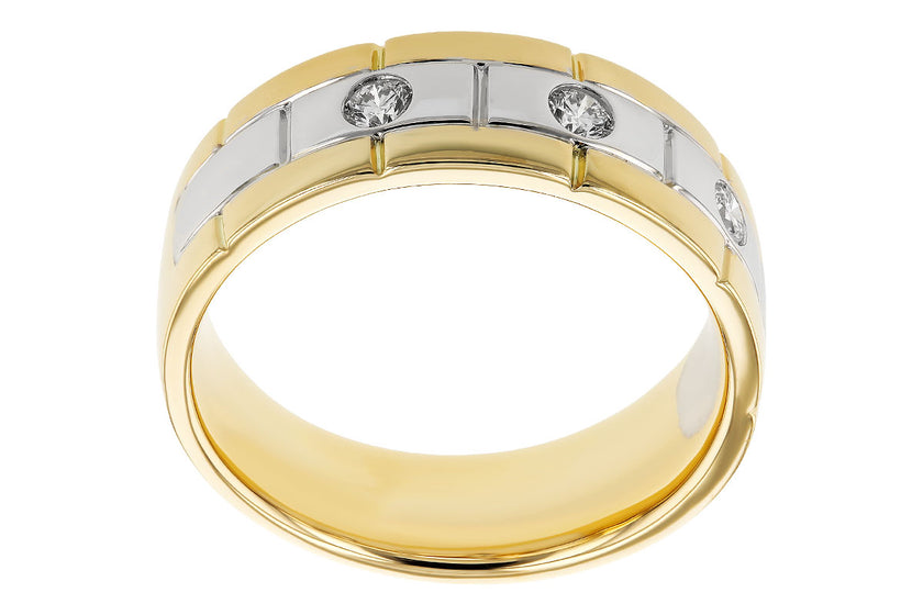 Two Tone Diamond Band 0.25ctw