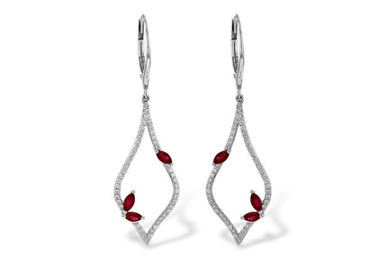 Ruby Diamond Earrings