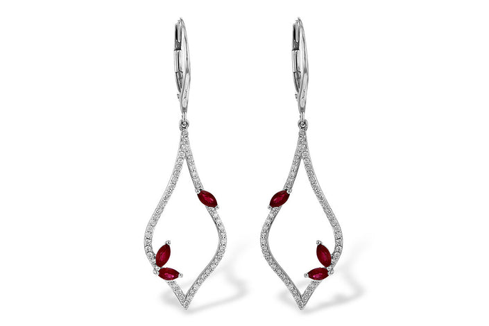 Ruby Diamond Earrings