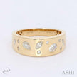 1/2 ctw Scatter Mixed Diamond Cut Bold Gold Fashion Band in 14K Yellow Gold