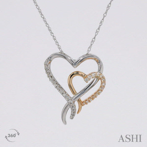 Interlocked Diamond Heart Pendant