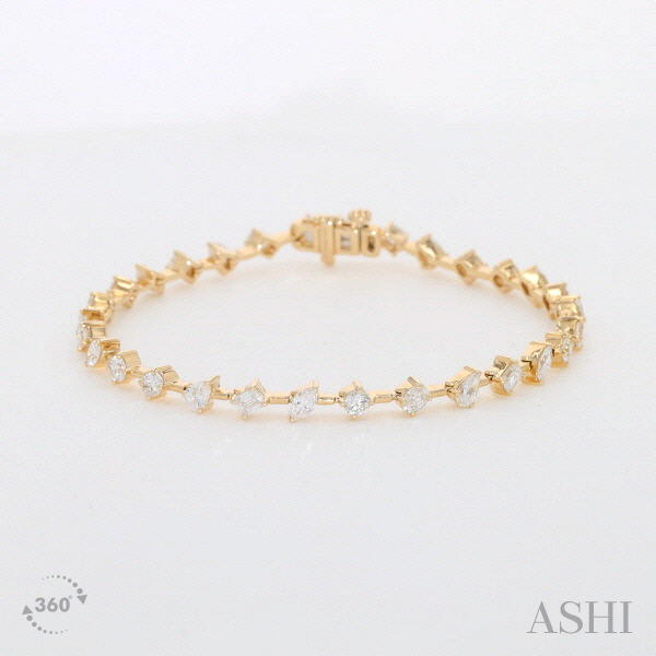 3.50ctw Mixed Shape Diamond Bracelet