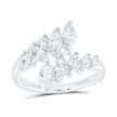 Bold and Modern Lab Grown Marquise Diamond Fashion Ring in 14KW