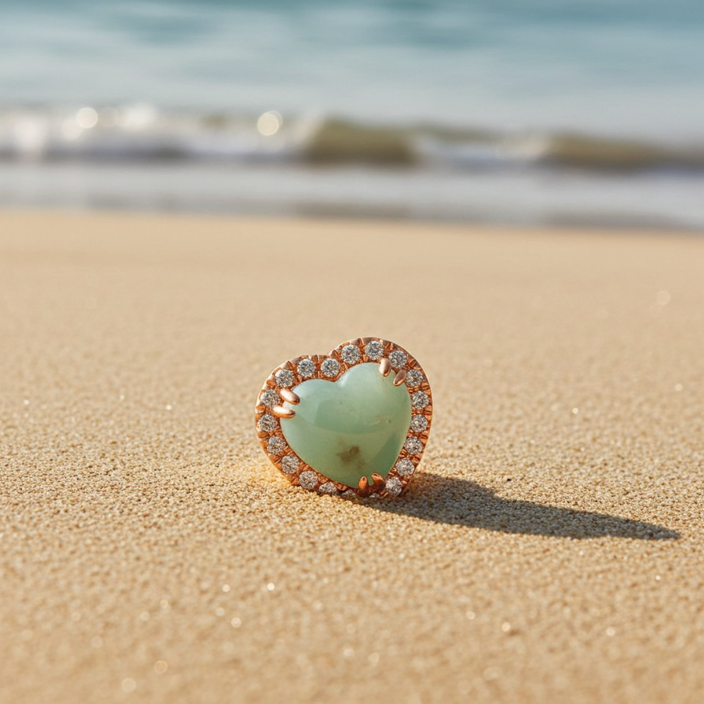 LeVian Earrings with Peacock Aquaprase & Nude Diamonds in 14K Strawberry Gold