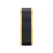 Tungsten Polished Beveled Ring with Brushed Black Center
