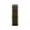 Tungsten Polished Beveled Ring with Brushed Black Center