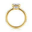 Aspen - 14K Yellow Gold Bezel Emerald Cut Diamond Engagement Ring