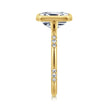 Aspen - 14K Yellow Gold Bezel Emerald Cut Diamond Engagement Ring
