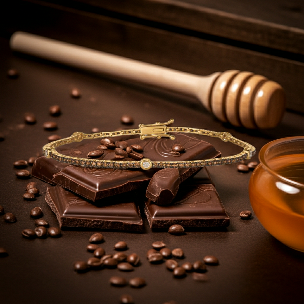 Glowing LeVian Chocolate Diamond Bracelet in 14K Honey Gold