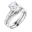 Sculptural Oval Diamond Bridal Set