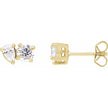 1.50 CTW Lab-Grown Diamond Two-Stone Stud Earrings