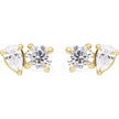 1.50 CTW Lab-Grown Diamond Two-Stone Stud Earrings