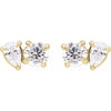 1.50 CTW Lab-Grown Diamond Two-Stone Stud Earrings