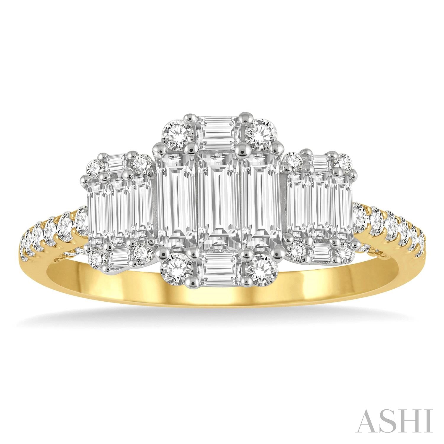 Dreamy Past Present & Future Fusion Diamond Engagement Ring in 14K Gold | Gemma's Jewelers