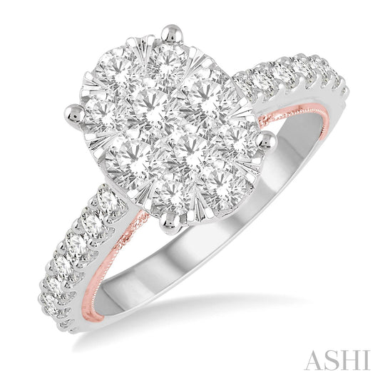 Oval Diamond Lovebright 1.10ctw Engagement Ring