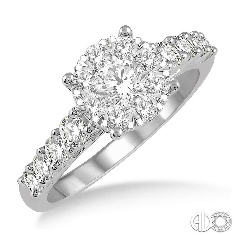 Round Diamond Lovebright Engagement Ring