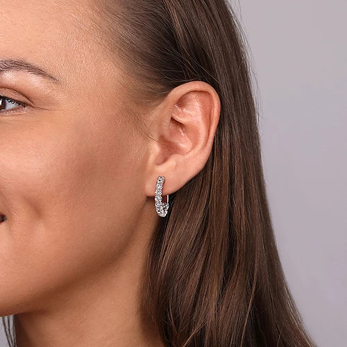 Inside out diamond hoop earrings white gold hotsell