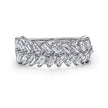 14K White Gold Baguette Diamond Anniversary Band - 0.95 ct