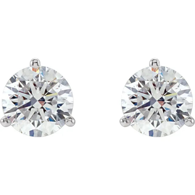 Platinum 2 CTW Natural Diamond Stud Earrings