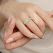 Refined Princess Cut Halo Diamond Engagement Ring in 14K Gold | Gemma's Jewelers