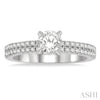 Dashing Double Row Diamond Engagement Ring in 14K Gold  | Gemma's Jewelers