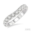 1 Carat Diamond Curved Wedding Band