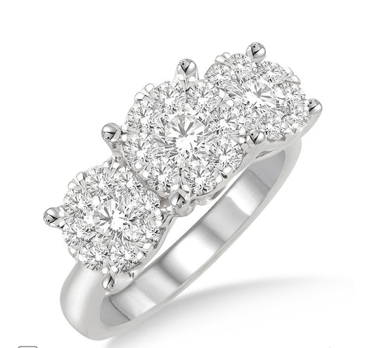 Past Present & Future Lovebright Diamond Ring 1.50ctw