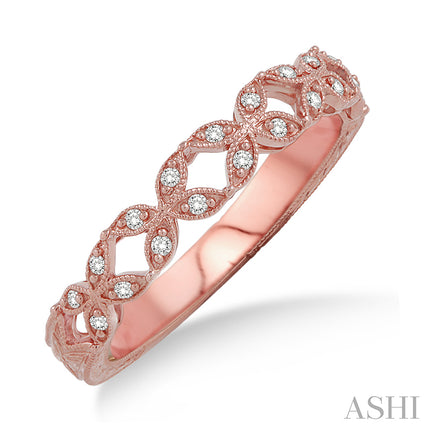 Stackable Diamond Rose Gold Band