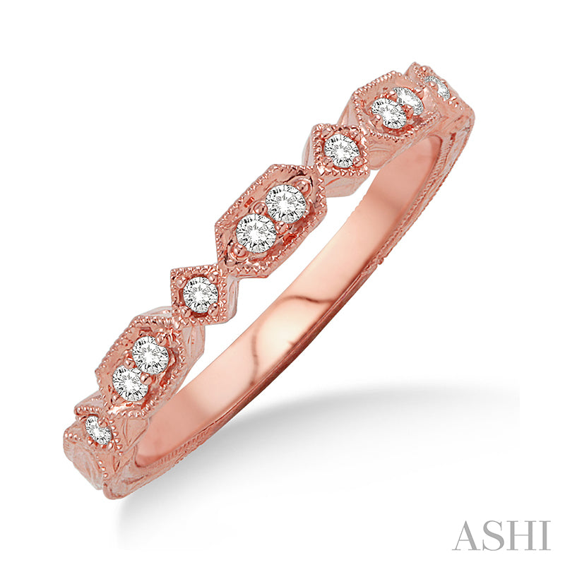 Stackable Diamond Rose Gold Band