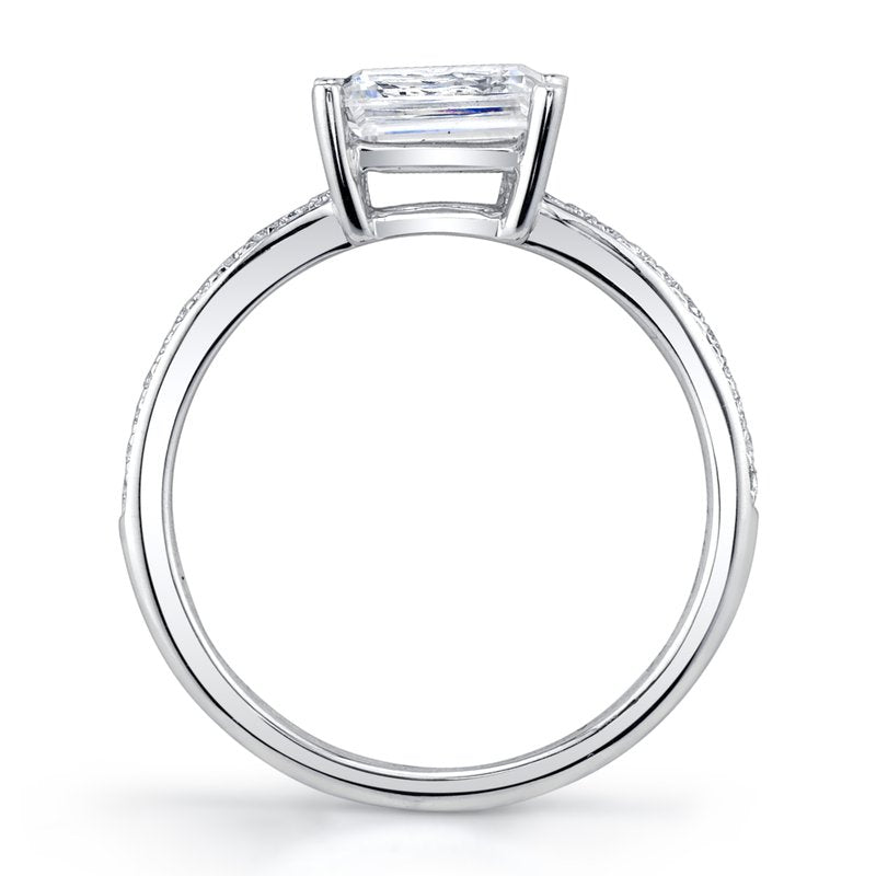 Modern Emerald Cut Diamond Ring