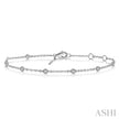 Kite Shape Diamond Station Bracelet