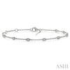 Marquise Shape Diamond Station Bracelet