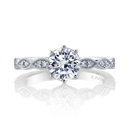 Antique Peek-A-Boo Diamond Engagement Ring 1.21ctw