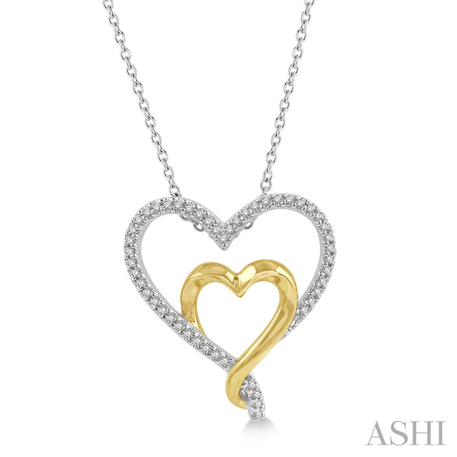 Diamond Double Heart Pendant