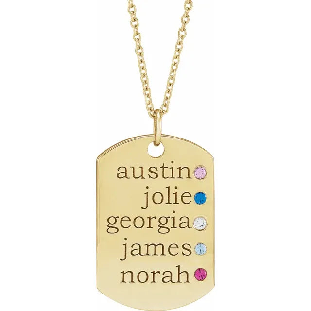 Family Engravable Dog Tag 16-18