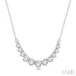 Graduated Diamond Smile Necklace