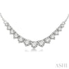 Graduated Diamond Smile Necklace